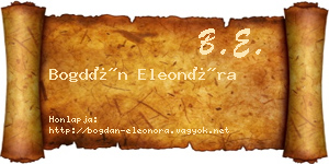 Bogdán Eleonóra névjegykártya