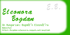 eleonora bogdan business card